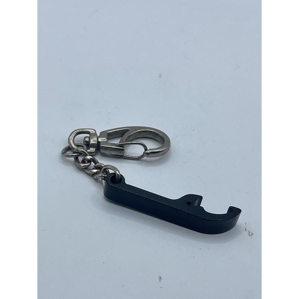 Qty 1- Key Chain Bottle and Can Opener - Color Black Aluminum